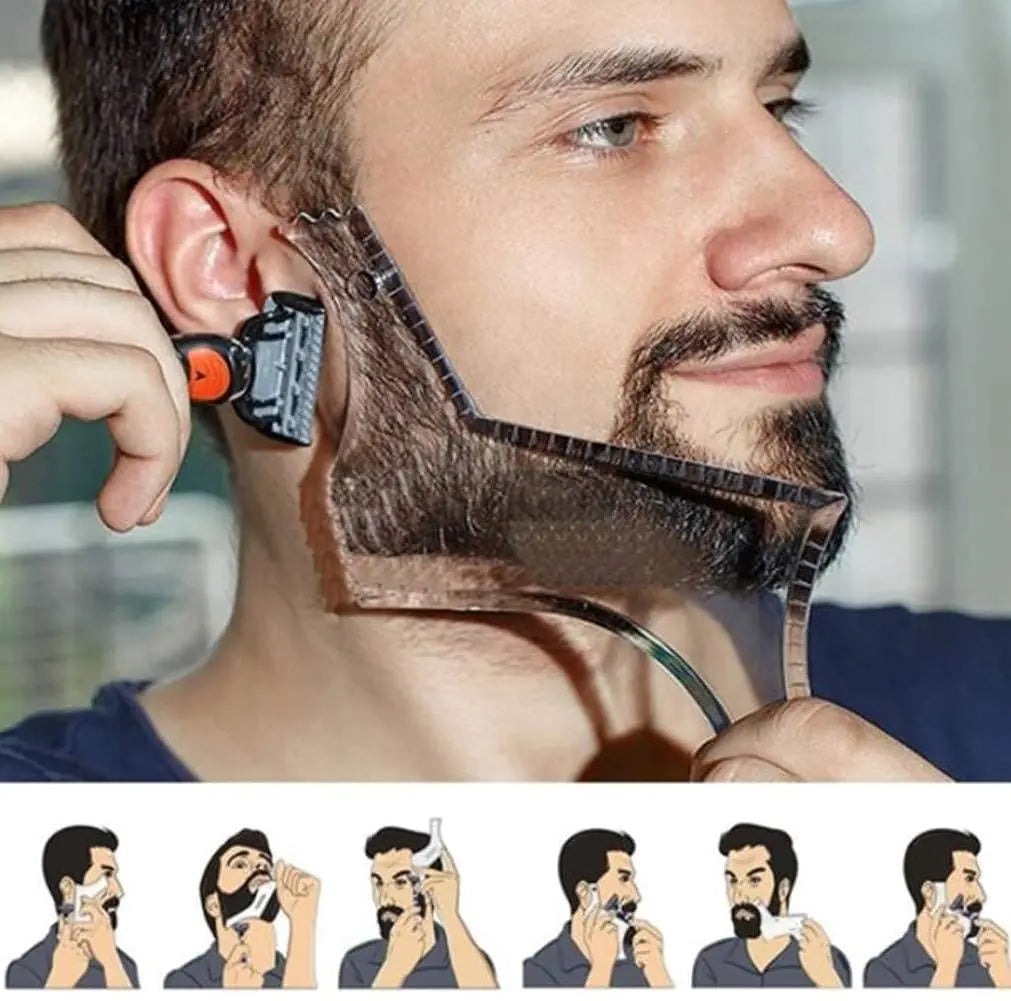 Pochoir de modelage de barbe