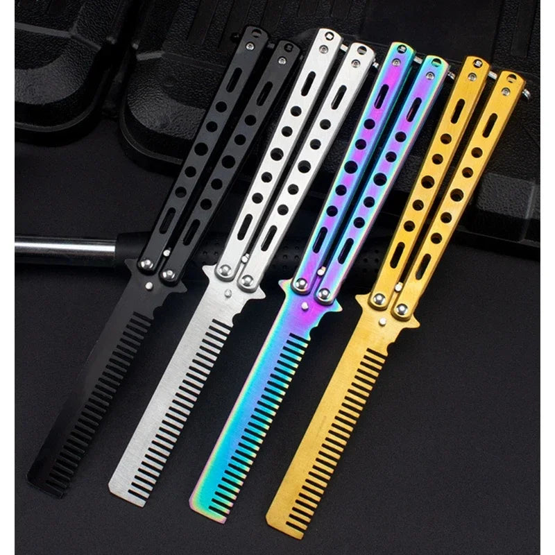 Peigne pliable en acier inoxydable