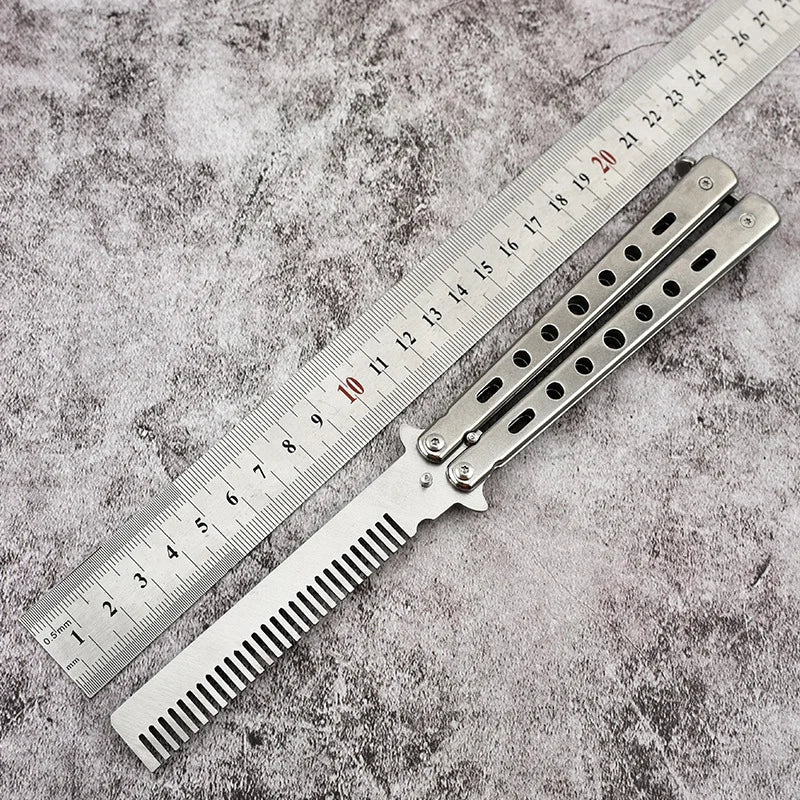 Peigne pliable en acier inoxydable