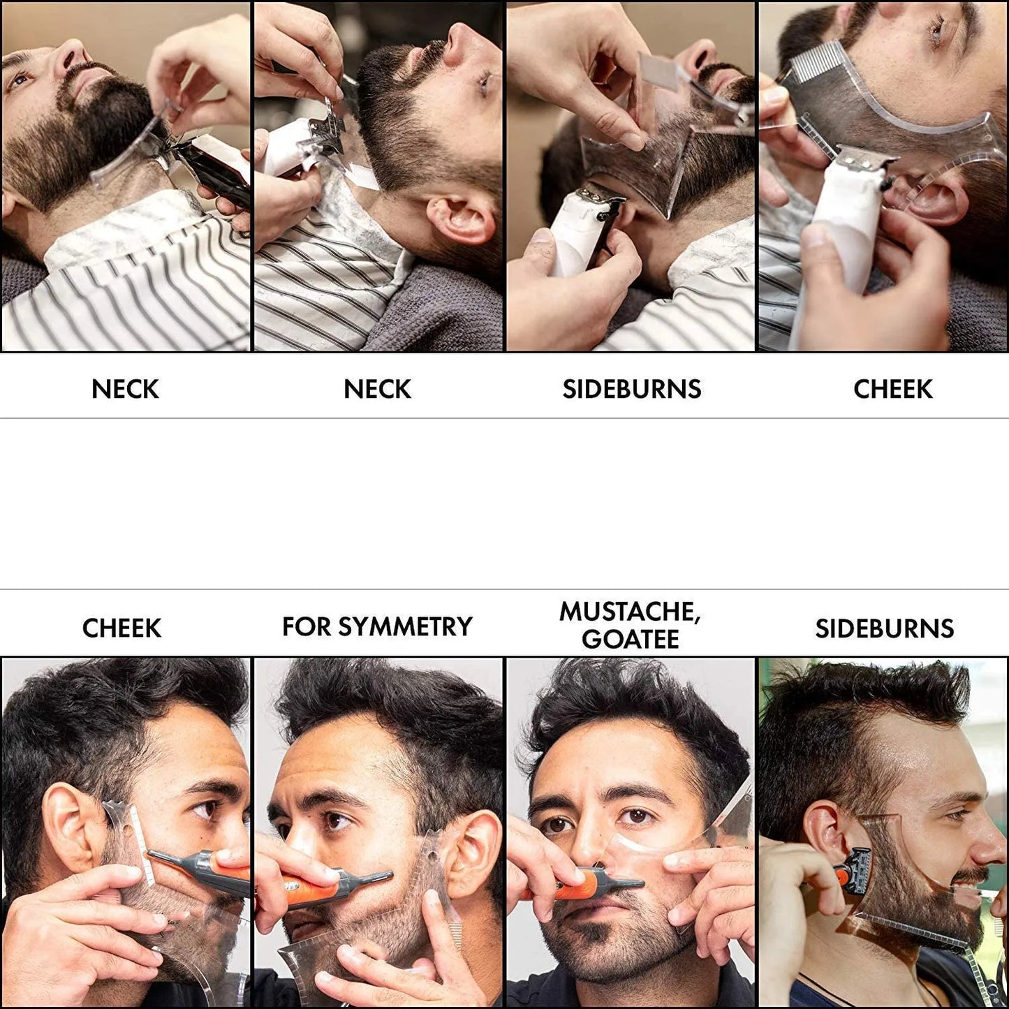 Pochoir de modelage de barbe
