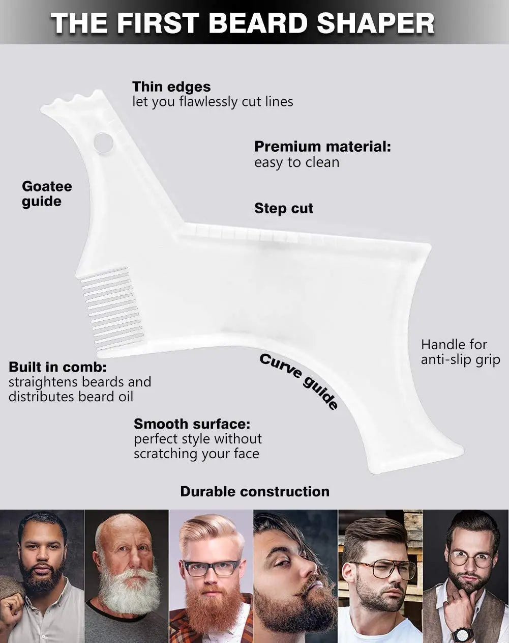 Pochoir de modelage de barbe